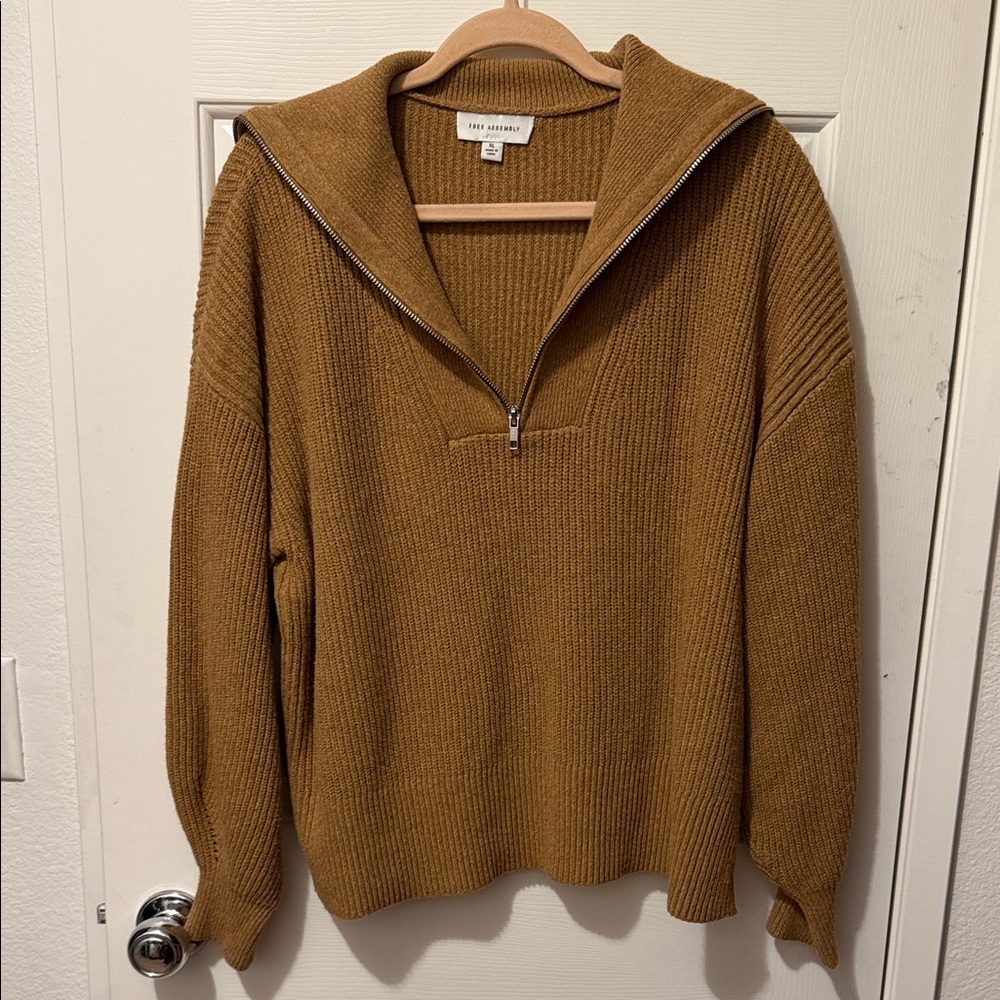 The Arrivals Tan V-Neck Sweater